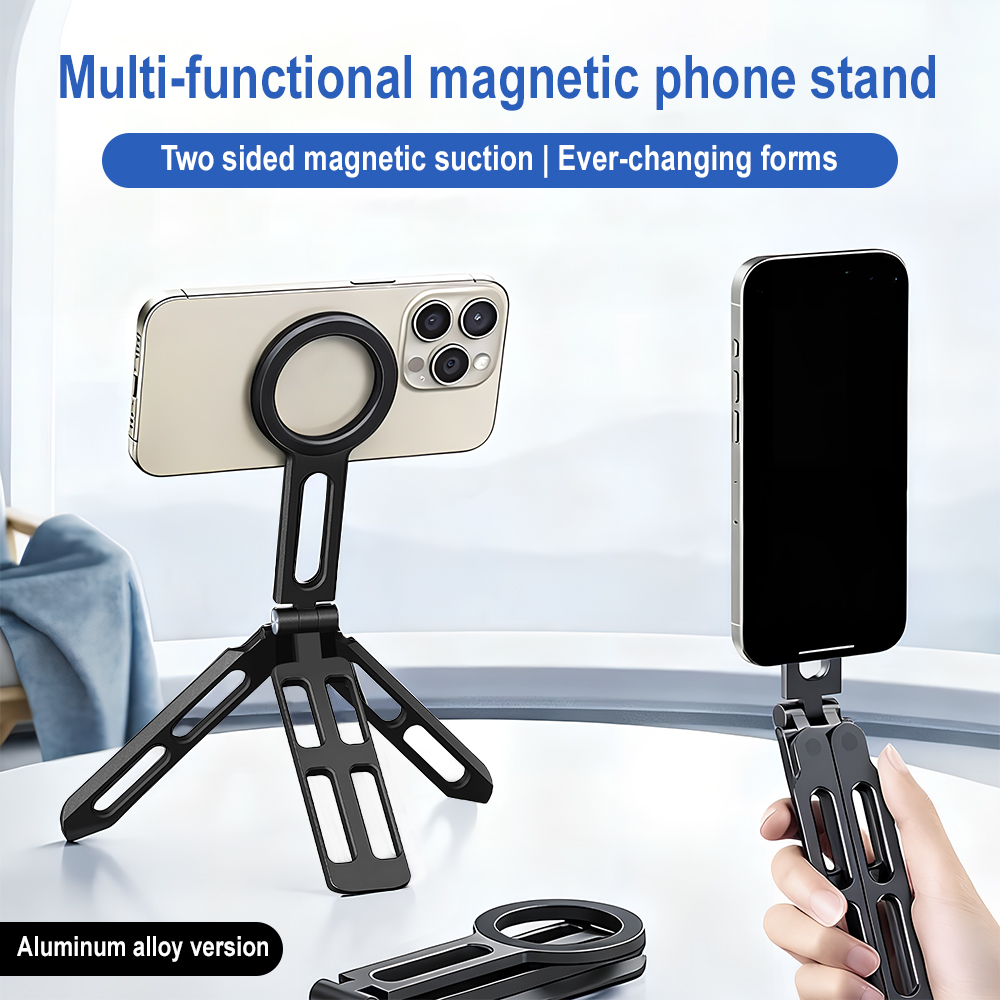 Lighting In Photography - Magnetic Phone Holder Four-axis 360° Rotation