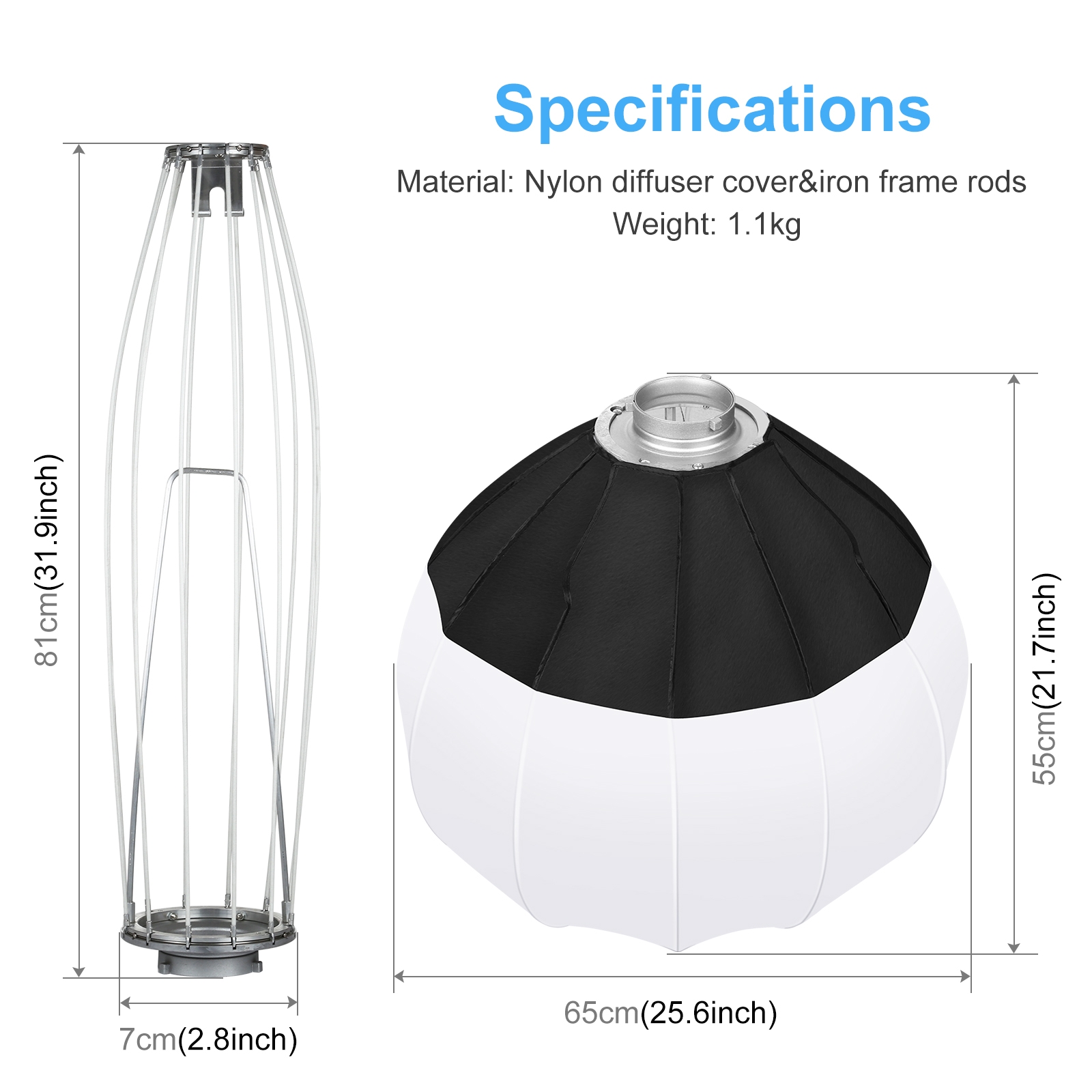 PULUZ 65cm Foldable Lantern So - Photography Lighting Mount ulasan dan harga