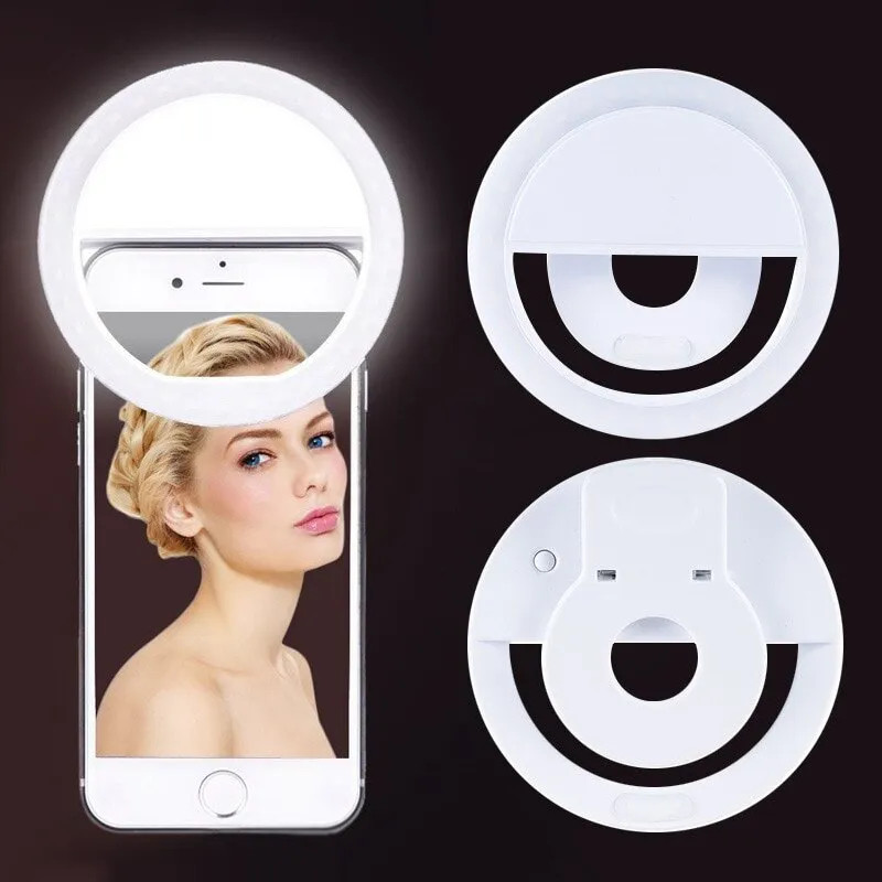 USB Rechargeable LED Selfie Ri - Photography Lighting Professional ulasan dan harga