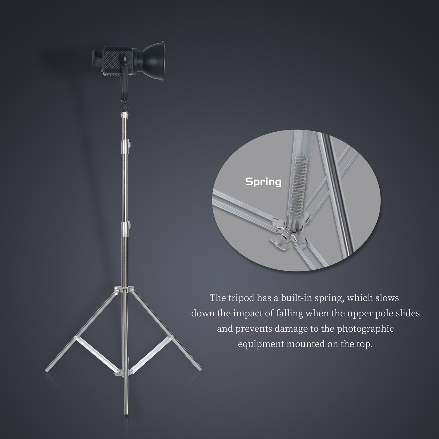SH 2.8M Stainless Steel Light  - Photography Lighting Mount ulasan dan harga