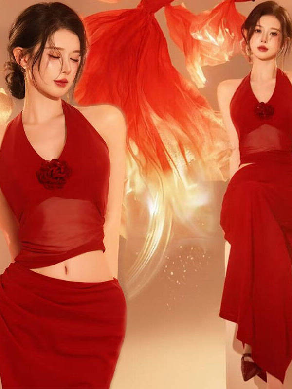 Red New Year Photography Costu - Photography Lighting For Clothing ulasan dan harga