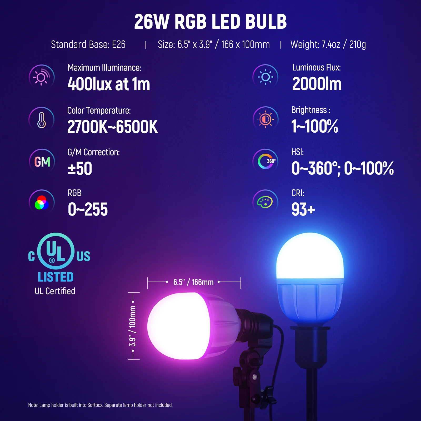 NEEWER RGB Softbox Lighting Ki - Lighting Effect In Photography ulasan dan harga