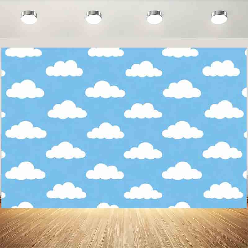Cartoon Simple Blue Sky White  - Photography Lighting Portrait ulasan dan harga