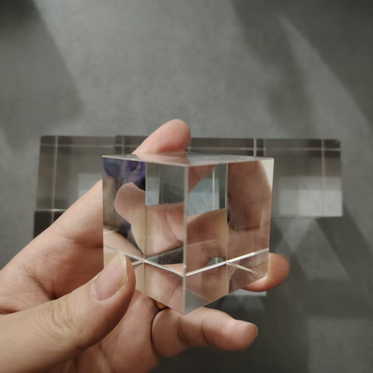 2 Pcs K9 Glass Cube Prism Righ - Lighting Effect In Photography ulasan dan harga