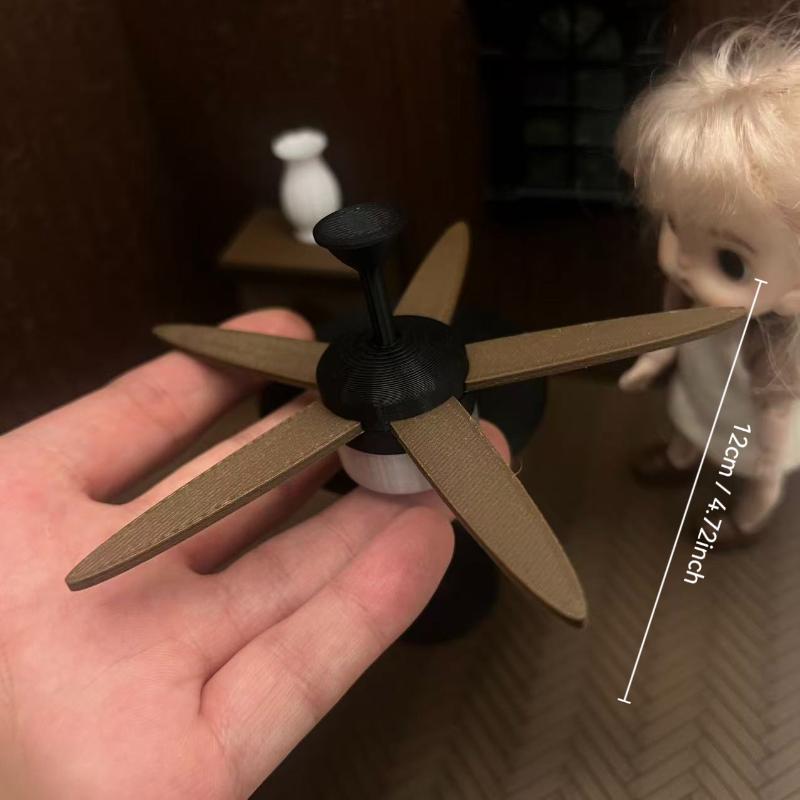 Miniature Ceiling Fan with LED - Photography Natural Lighting ulasan dan harga