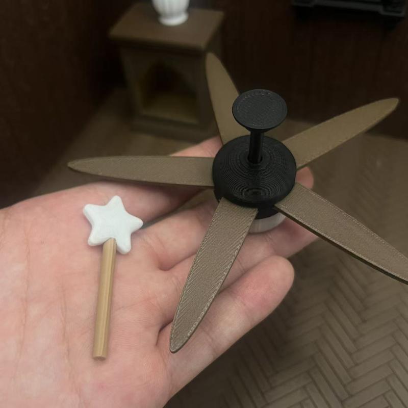 Miniature Ceiling Fan with LED - Photography Natural Lighting ulasan dan harga